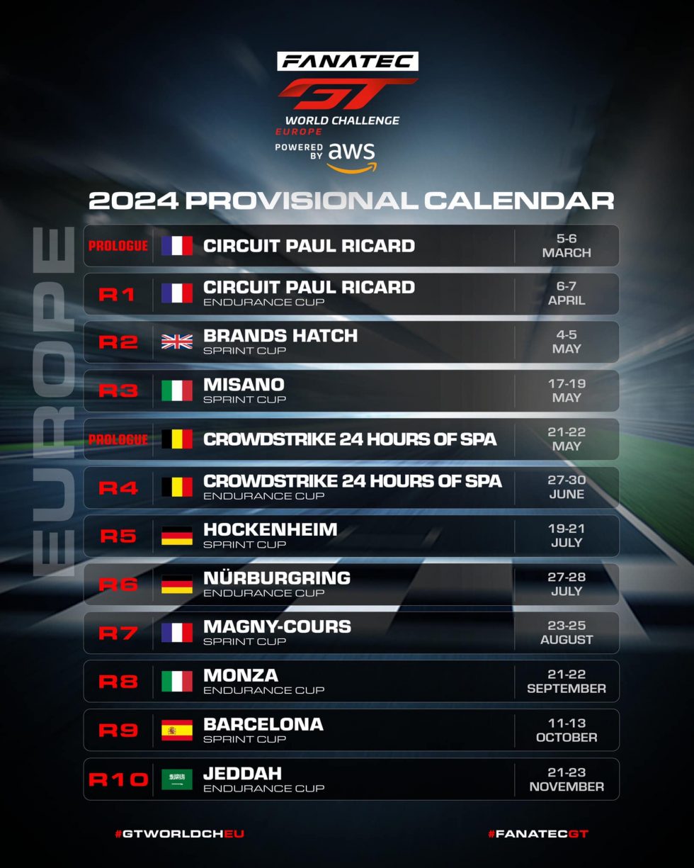 le-calendrier-provisoire-fanatec-gt-world-challenge-europe-2024-est-enfin-d-voil-circuit-de