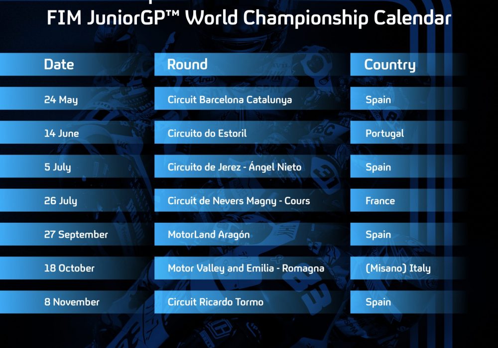 UPDATED JrGP 2026 Calendar RRSS